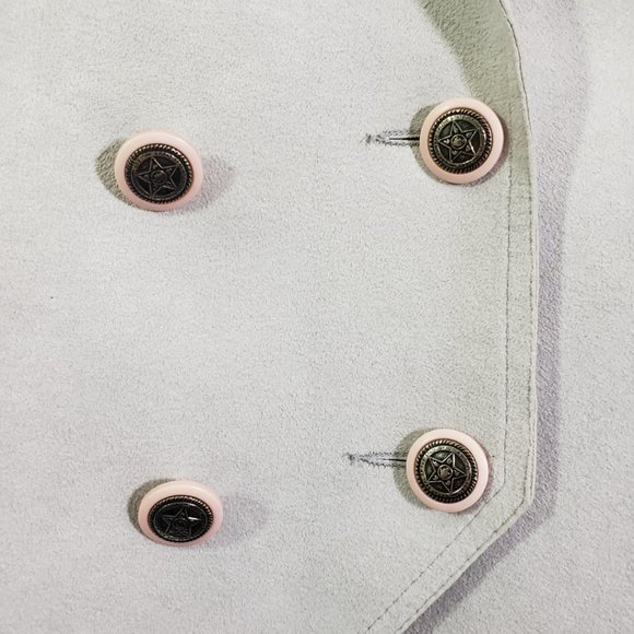 ULTRA SUEDE Women's Size 10 Gray, Pink Solid Blazer Jacket - Picture 4 of 9